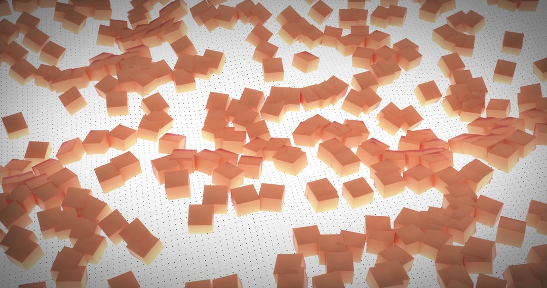 Dynamic Abstract Floating Cubes Digital Motion Art