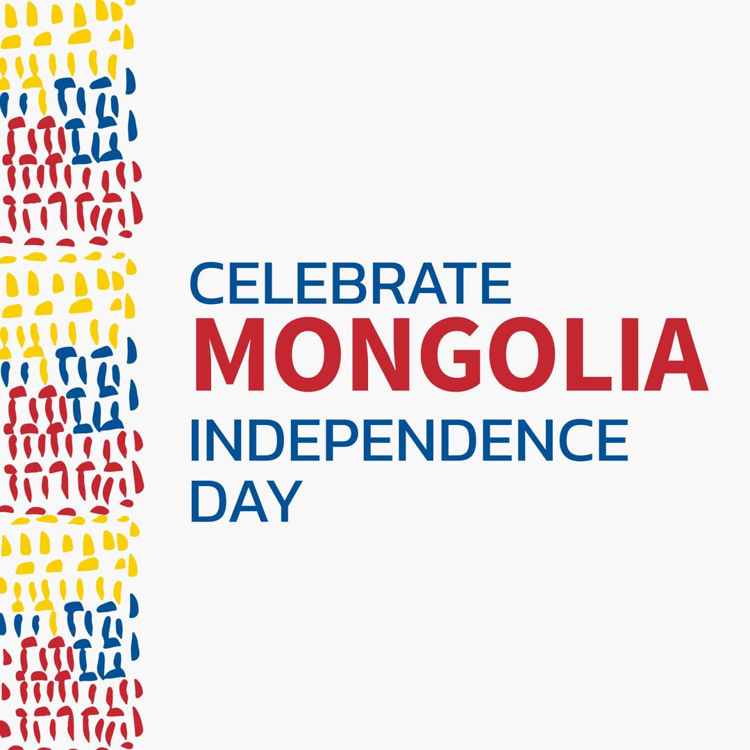 Mongolia Independence Day Celebration with Vibrant Patterns