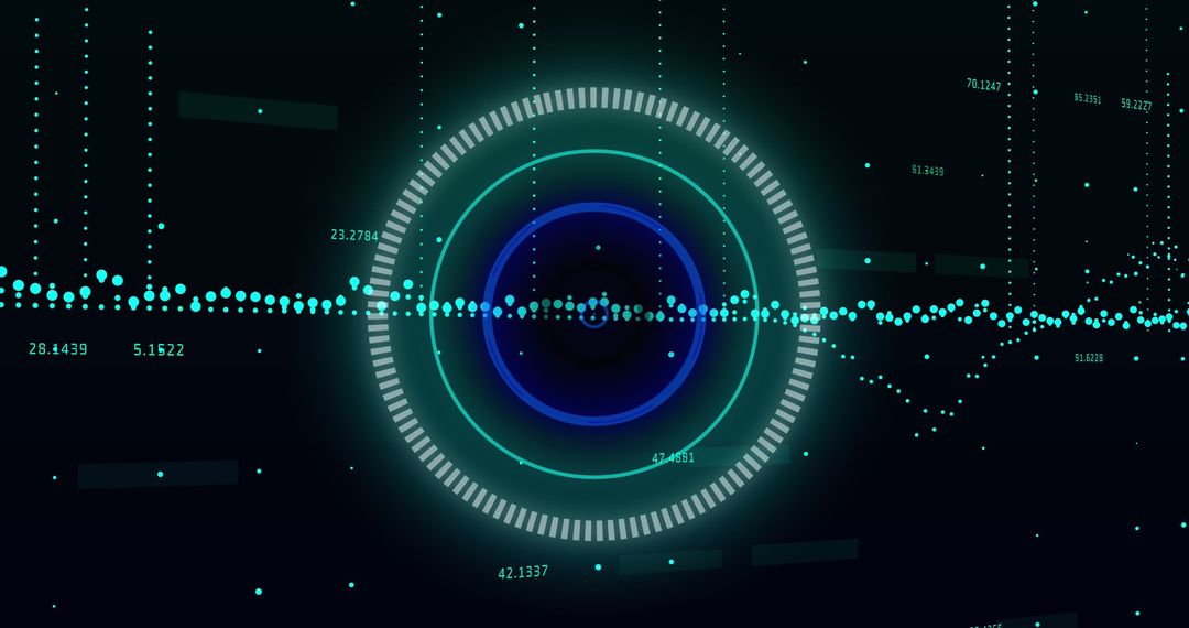 Futuristic Financial Data Visualization with Circular Graph