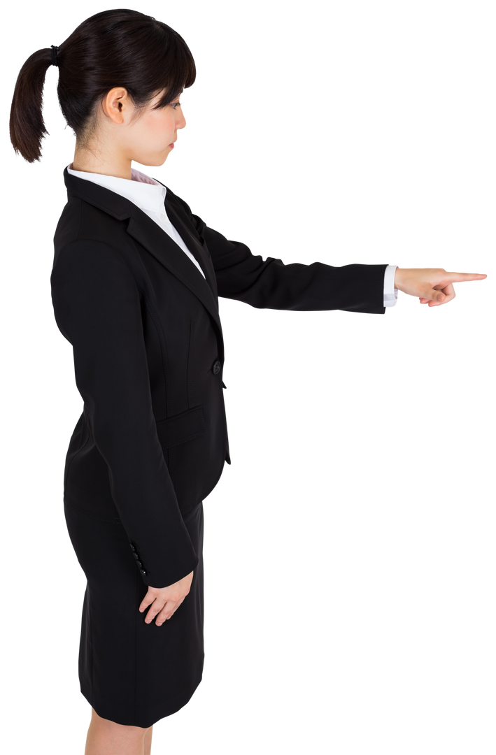 Businesswoman Pointing Forward Isolated on Transparent Background - Download Free Stock Images Pikwizard.com