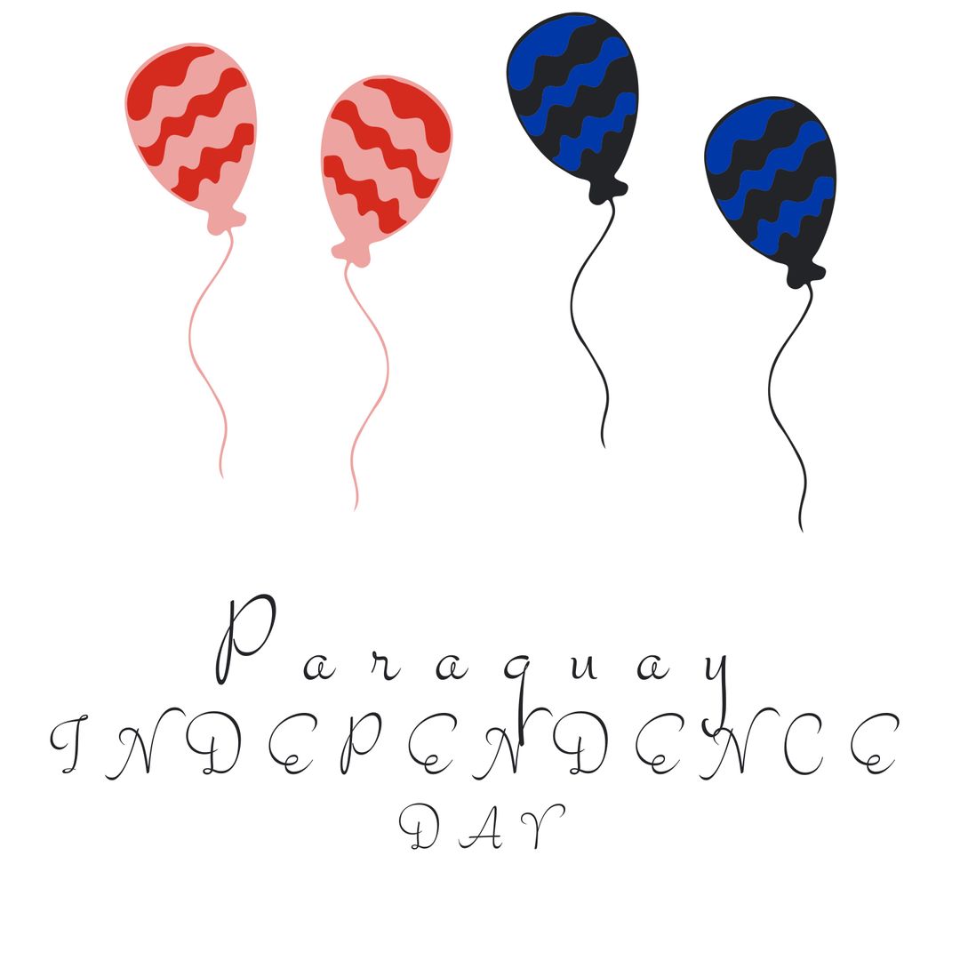 Paraguay Independence Day Celebration with Balloons