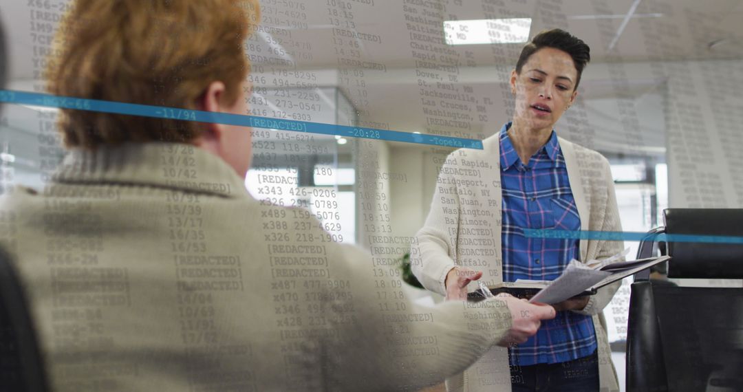 Diverse Business Professionals Analyzing Complex Data