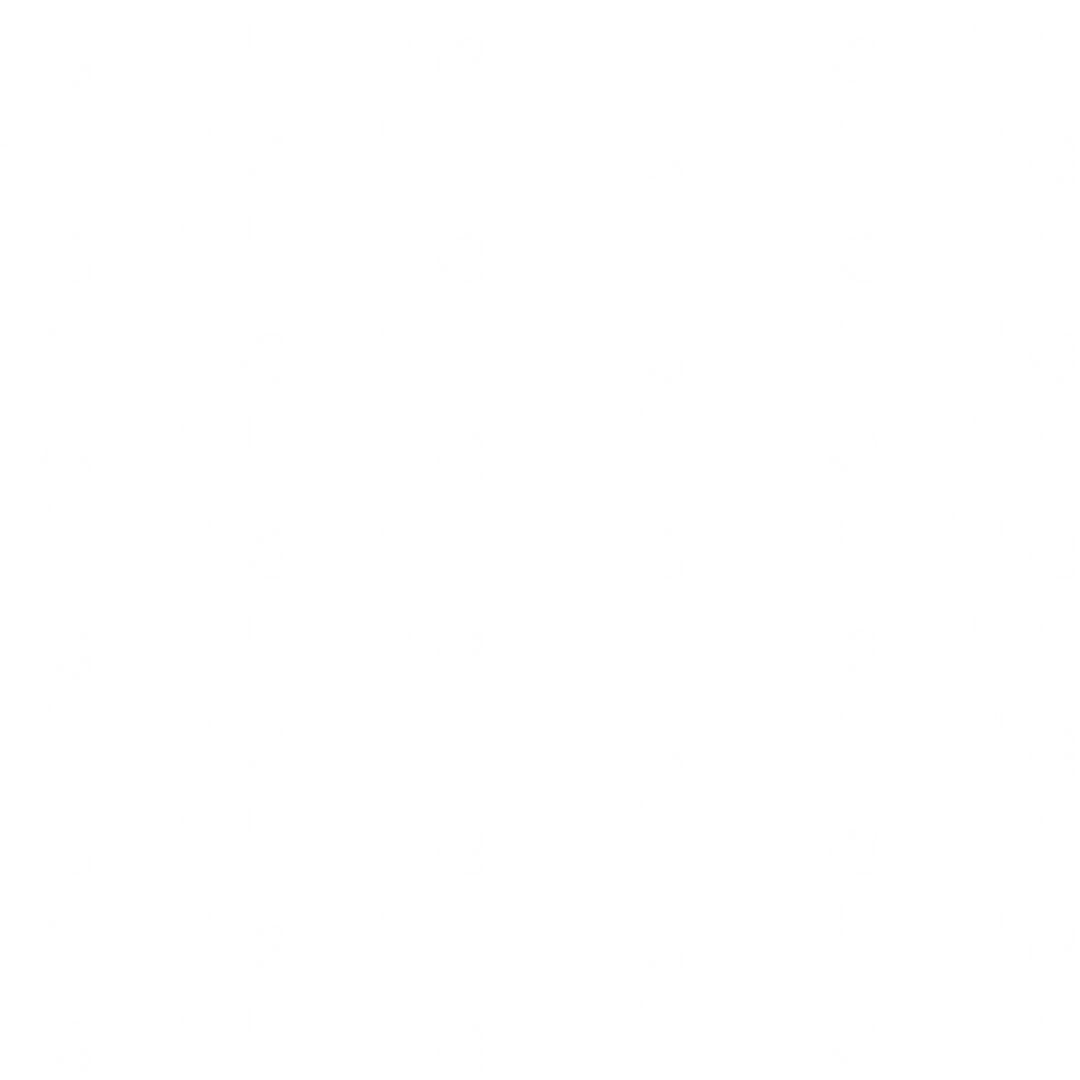 Seamless Pattern of White Hearts on Transparent Background for Valentine's Day