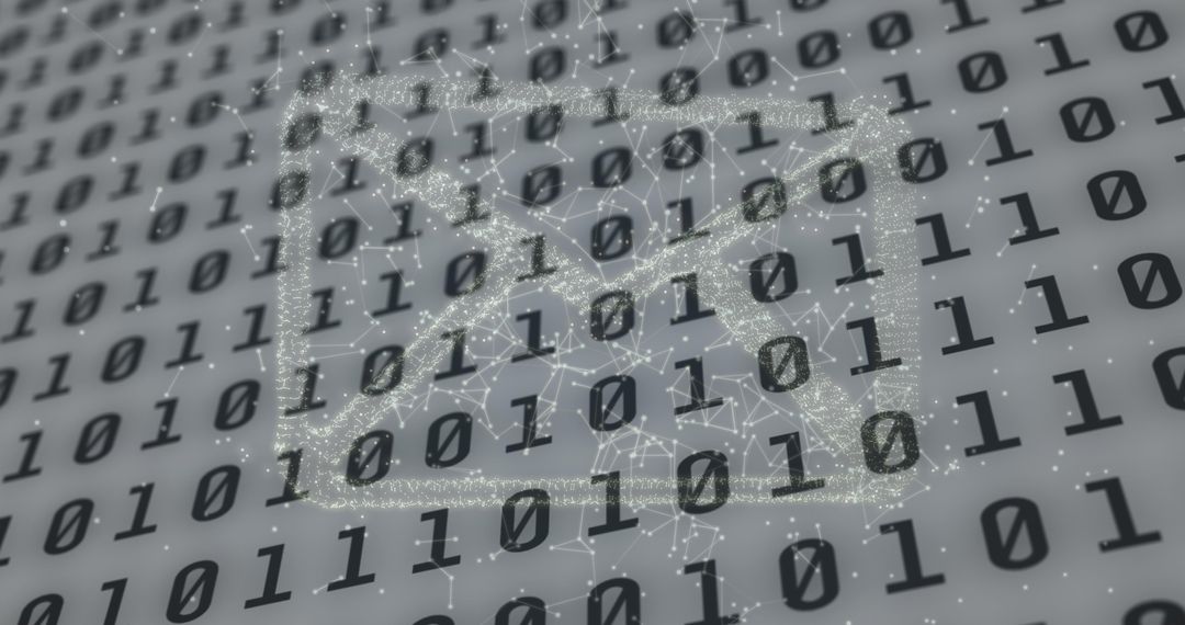 Digital Email Icon in Binary Code Environment - Free Images, Stock Photos and Pictures on Pikwizard.com