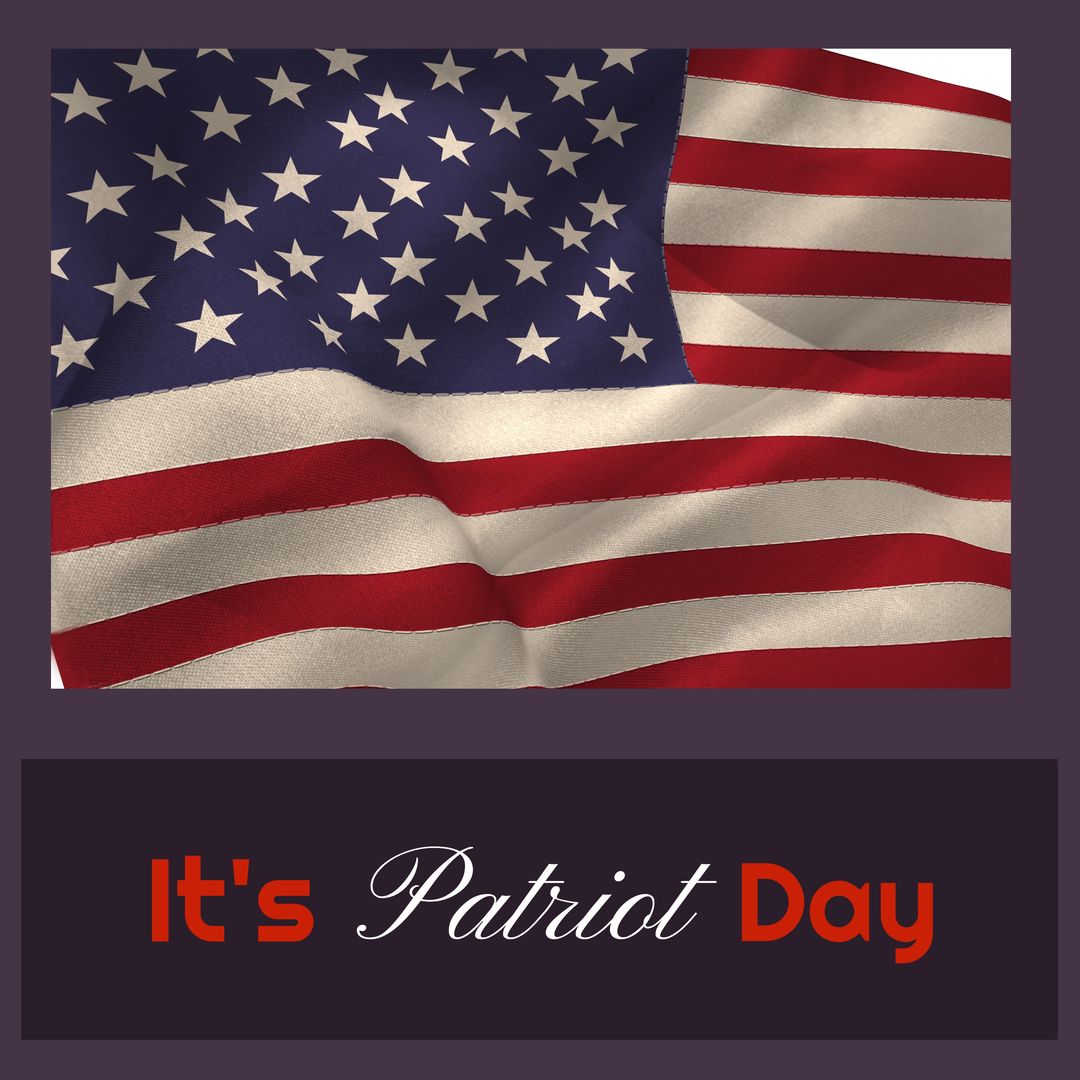 U.S. Flag with Patriot Day Text Observing 9/11 Remembrance - Download Free Stock Templates Pikwizard.com