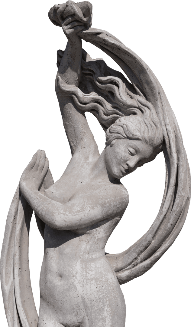 Transparent Ancient Classical Style Sculpture of Naked Woman