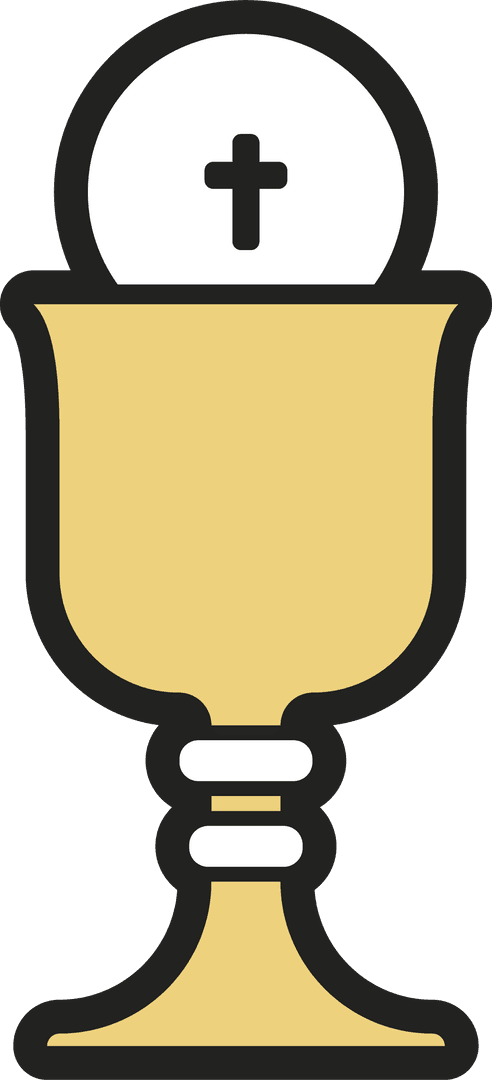 Transparent Chalice with Host Illustration