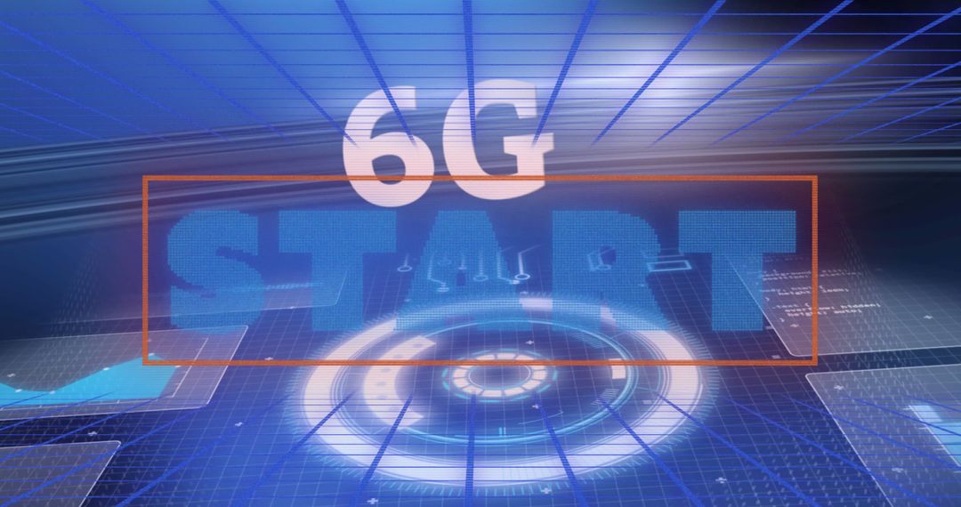 6G Technology Digital Start in Futuristic Cyberspace