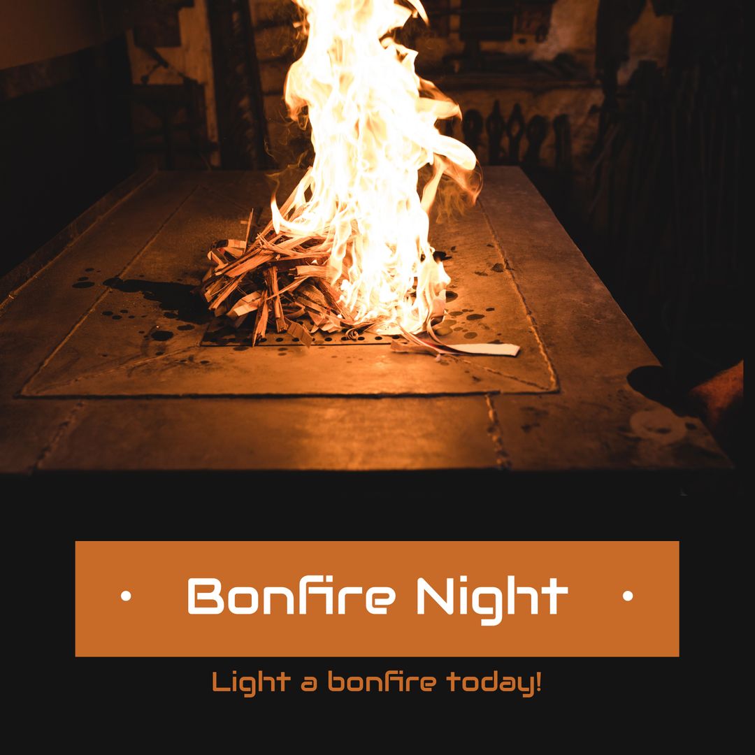Bonfire Night Celebration Background with Text