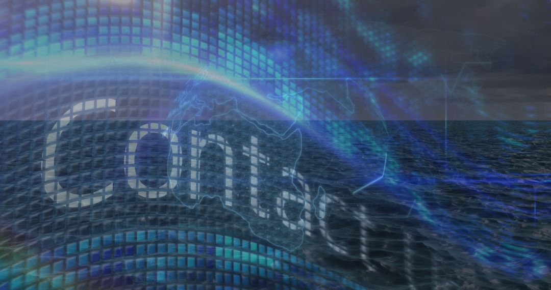 Digital Globe with Network Connections and Data Overlay