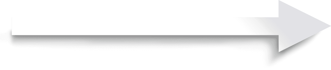 White to Grey Arrow on Transparent Background for Directional Use
