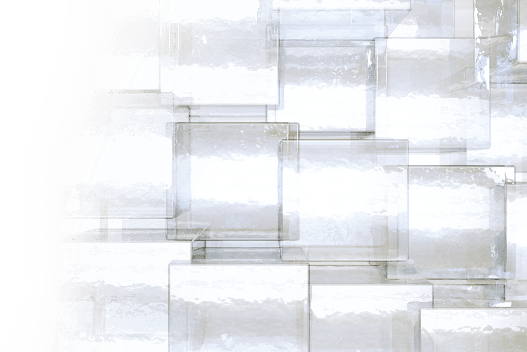 Transparent Glass Cubes Pattern with Copy Space Background