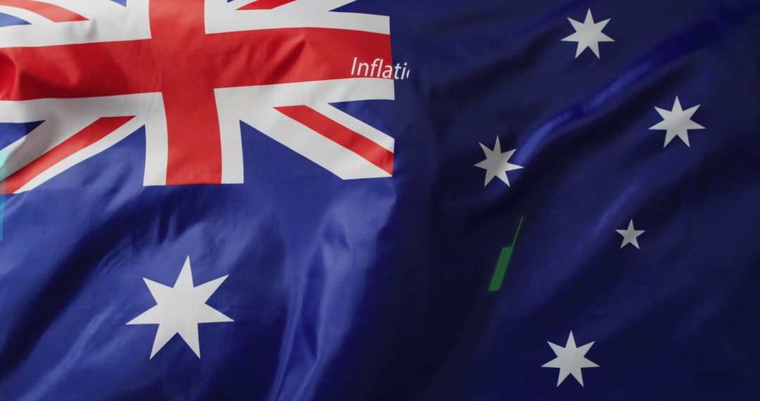 Australian Flag Waving Reflects Economic Inflation Challenges