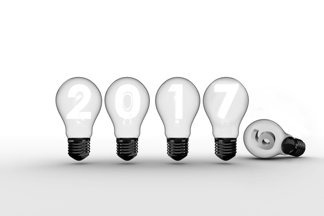 Transparent Glass Light Bulbs Representing Year 2017 - Download Free Stock Images Pikwizard.com