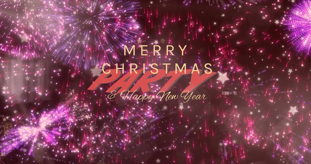 Festive Fireworks Celebrating Christmas and New Year with Vivid Spectacle