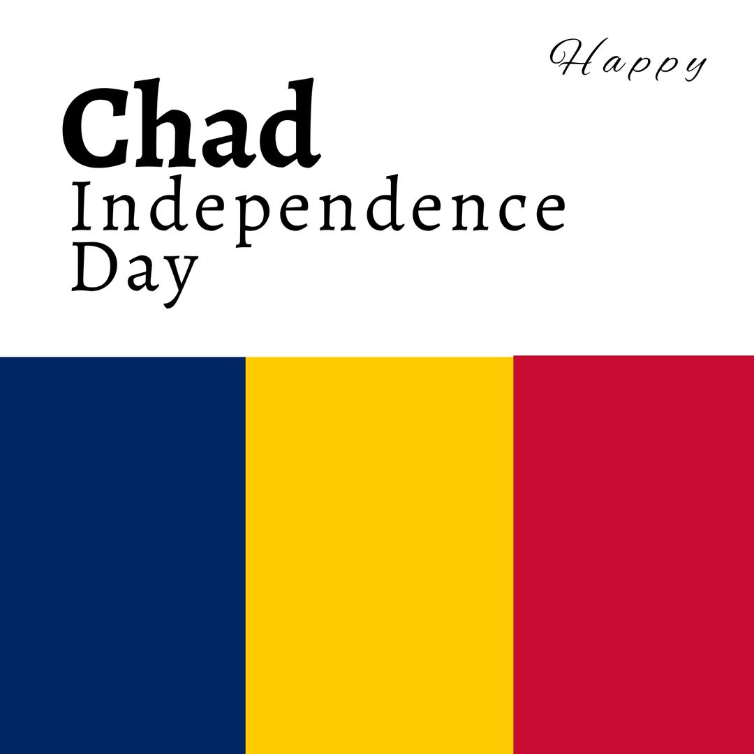 Chad Independence Day Celebration with National Flag