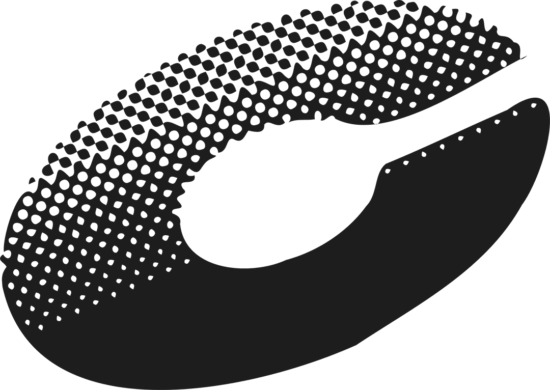 Abstract Curved Shape with Halftone Dots on Transparent Background - Download Free Stock Images Pikwizard.com