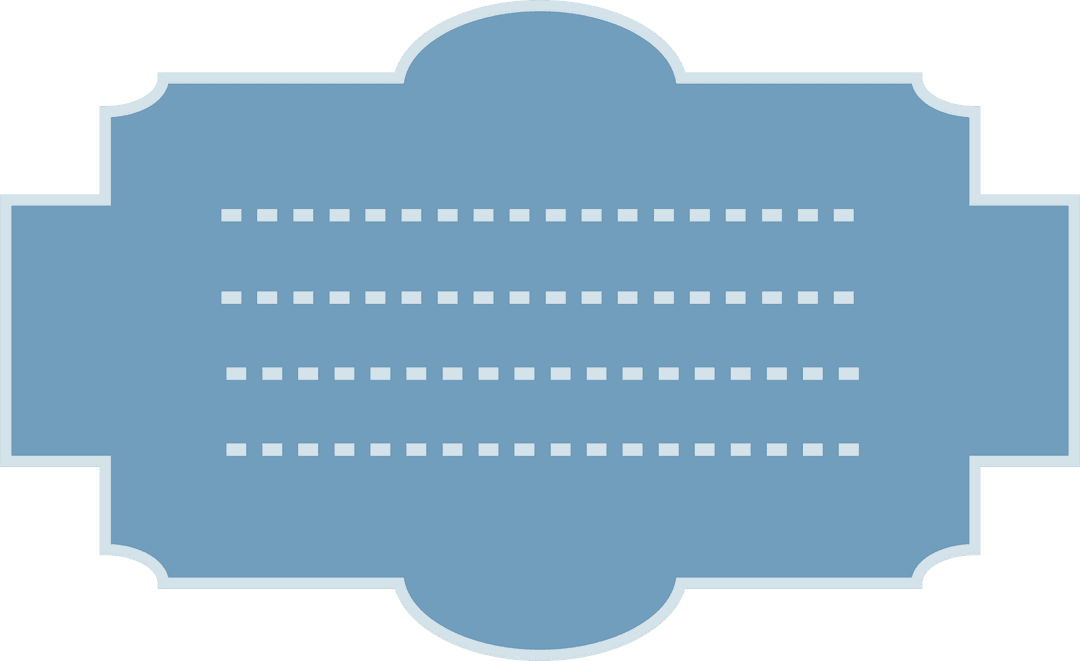 Blank Blue Name Tag Vector on Transparent Background