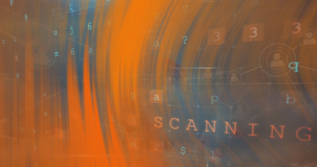 Futuristic Data Visualization with Digital Scanning Elements