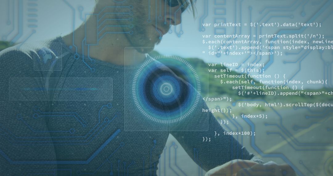 Digital Interface Overlay Scanning Smartwatch