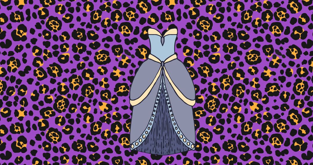 Fashion Icons on Vibrant Leopard Print Pattern