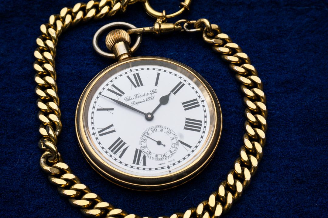 Close-up of Gold Pocket Watch on Velvet Background - Free Images, Stock Photos and Pictures on Pikwizard.com