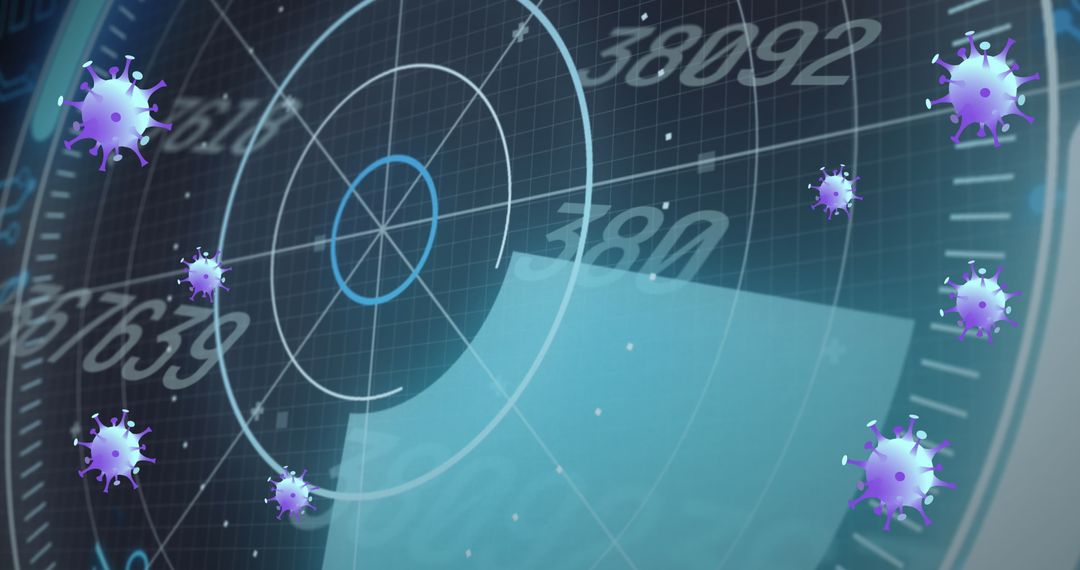 Digital Radar Interface with Covid-19 Virus Cells