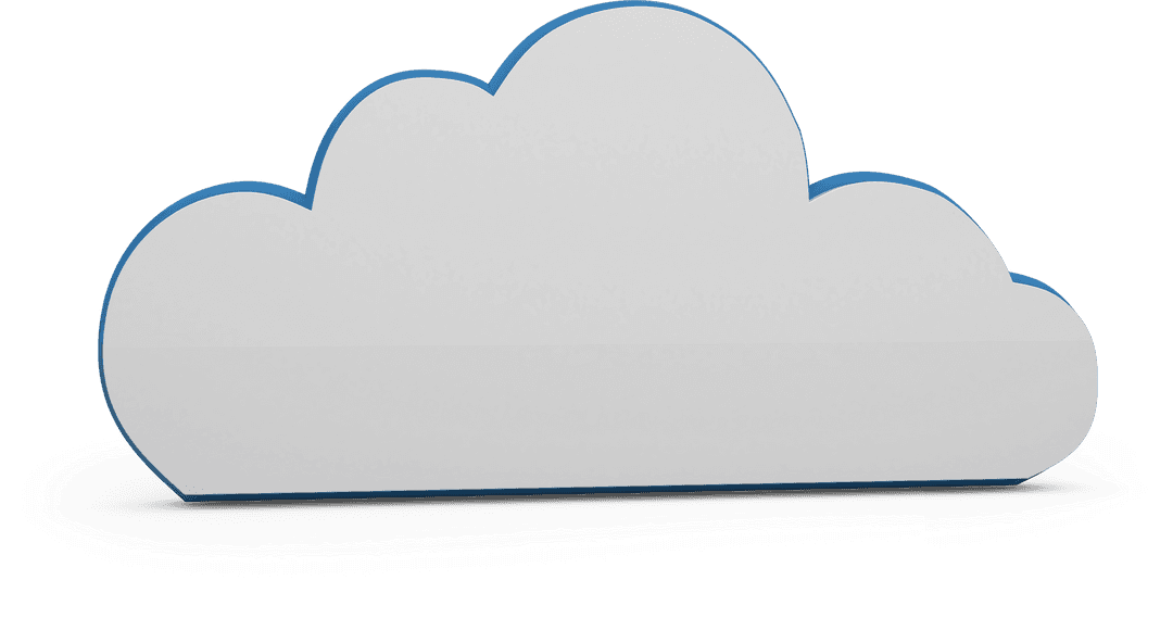 Transparent Cloud Computing Symbol 3D Icon Design