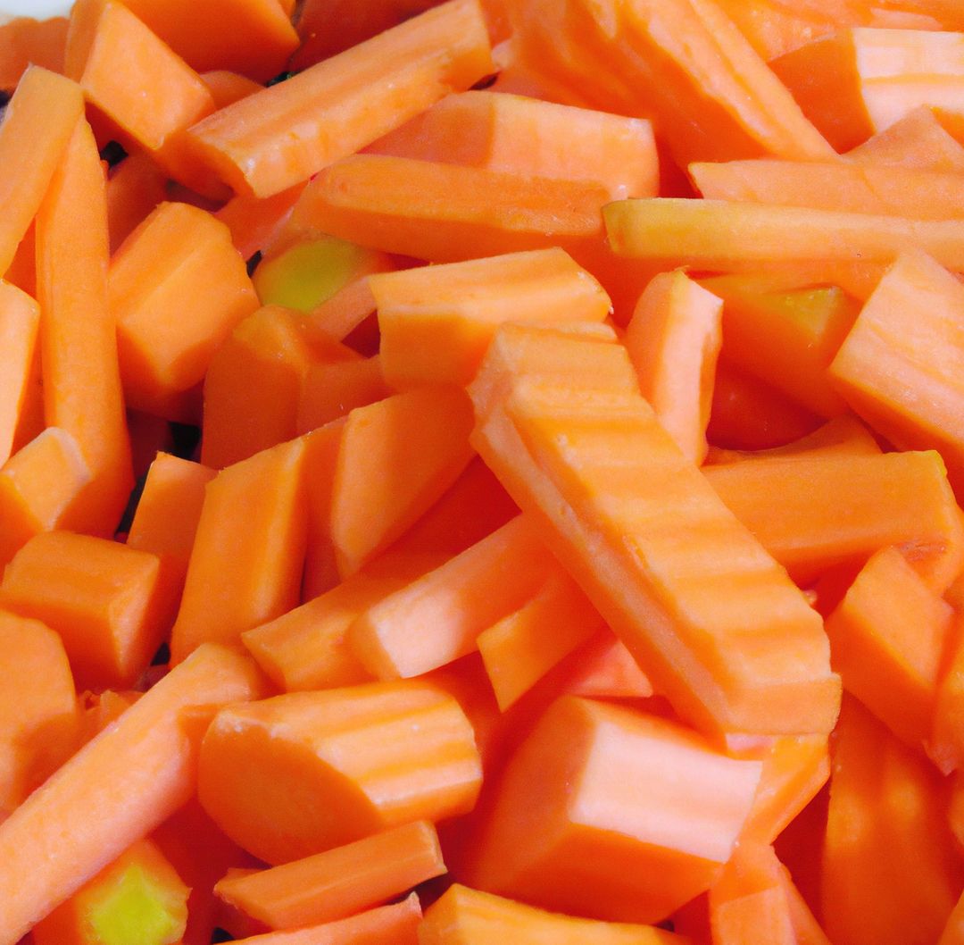 Close up of multiple chopped carrot pieces in bowl - Free Images, Stock Photos and Pictures on Pikwizard.com