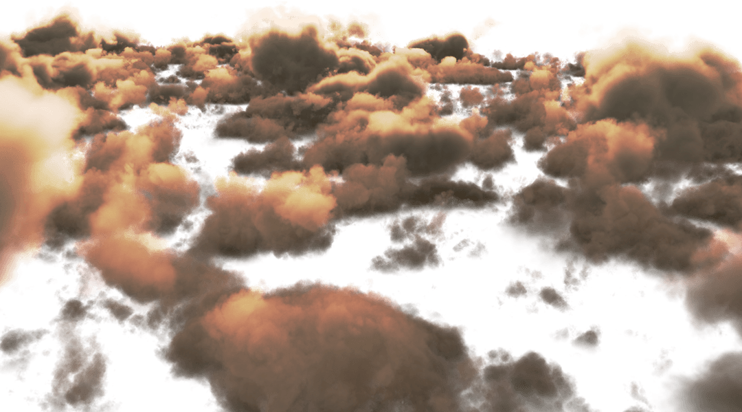 Transparent Ethereal Clouds at Sunset with Warm Glow