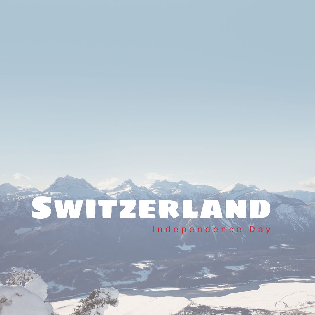 Switzerland Independence Day Winter Mountain Landscape