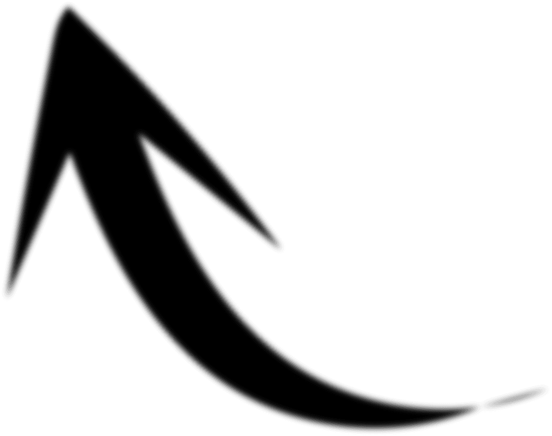 Transparent Up Arrow Silhouette Symbol on Black