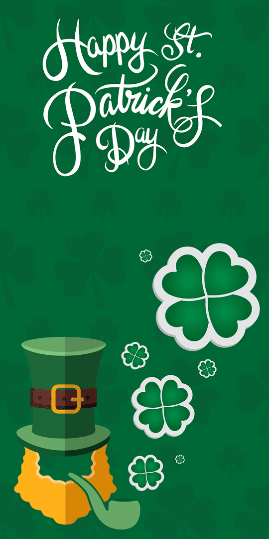 Transparent St. Patrick's Day Design with Icons and Text