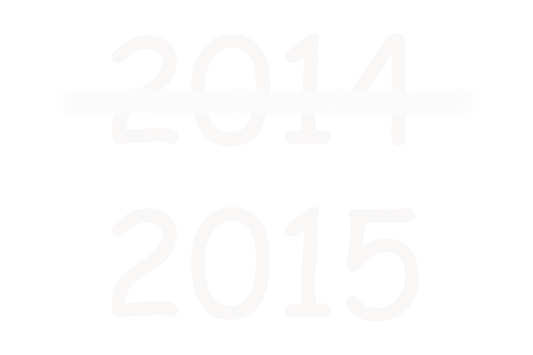 Transparent Design Showing New Year 2015 with Deleted 2014 - Download Free Stock Images Pikwizard.com