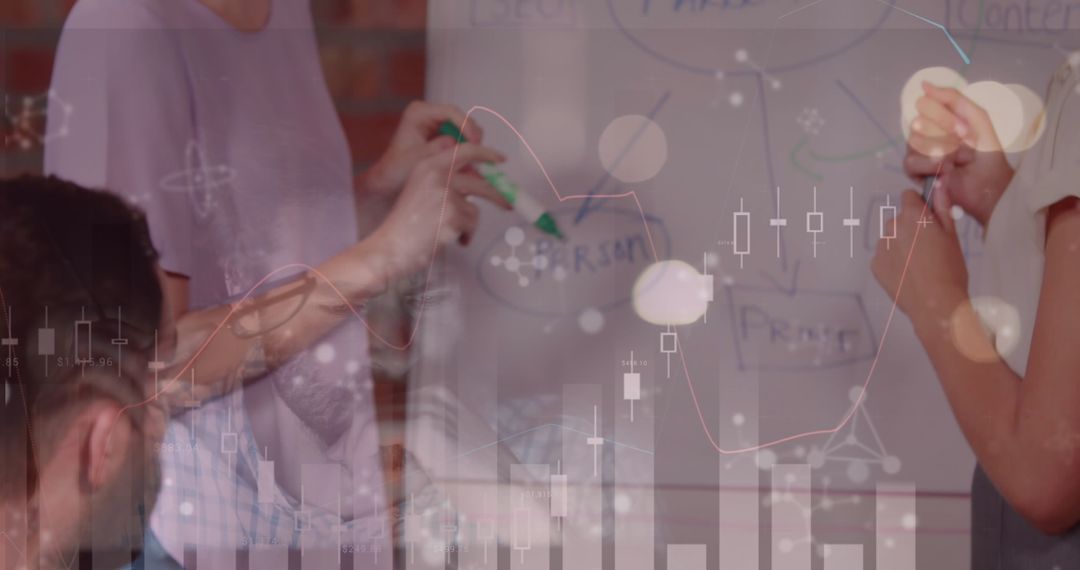 Business Professionals Collaborating with Data Analytics