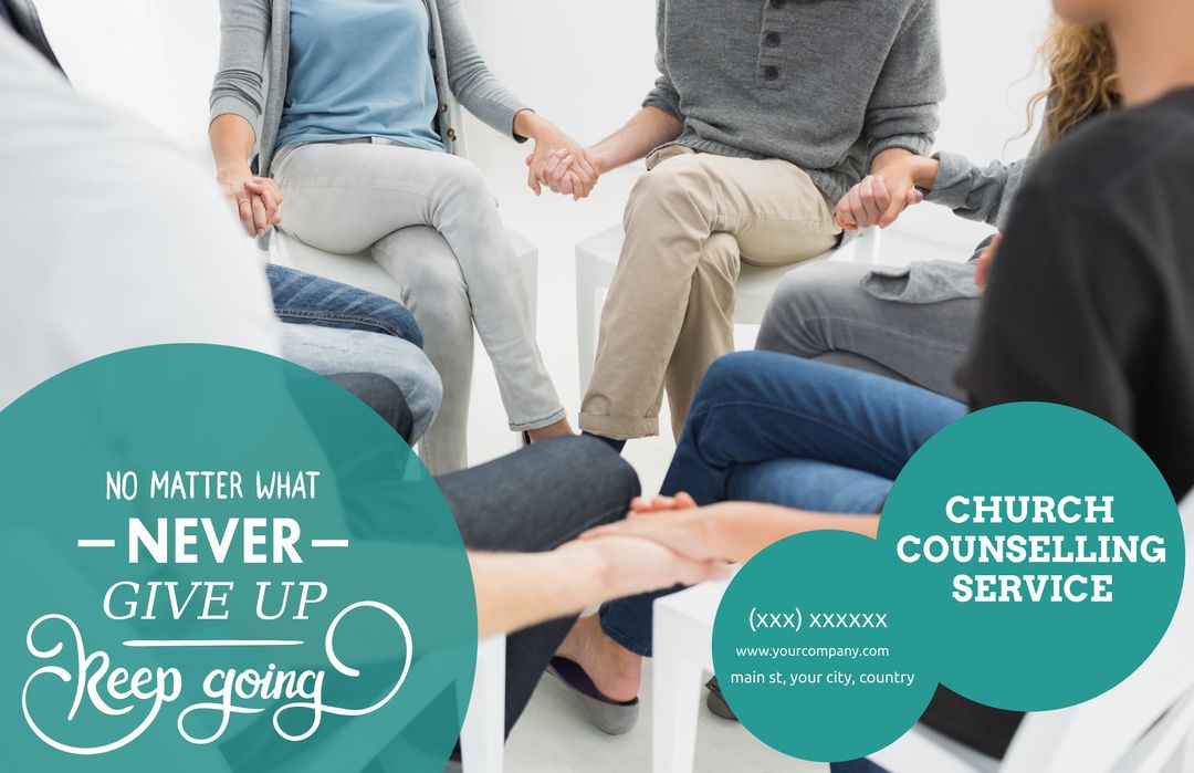 Unity Group Holding Hands Reinforcing Support and Encouragement