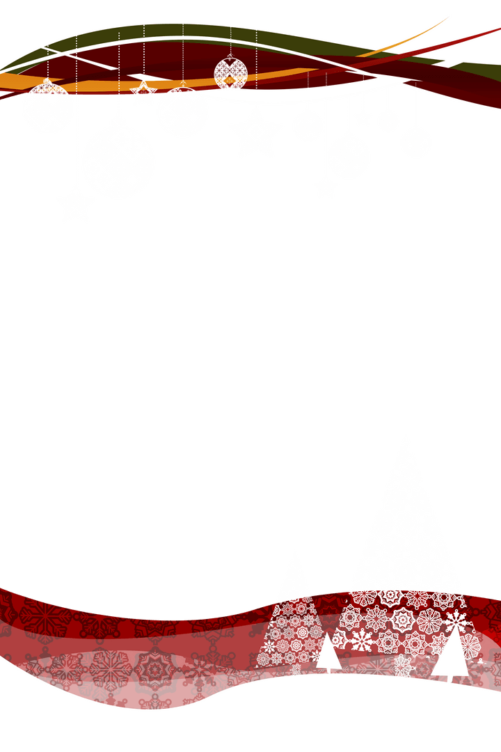 Transparent Christmas Trees and Hanging Ornaments Vector Illustration