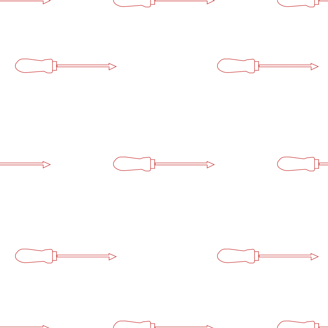 Red Screwdriver Pattern on Transparent Background for DIY Designs