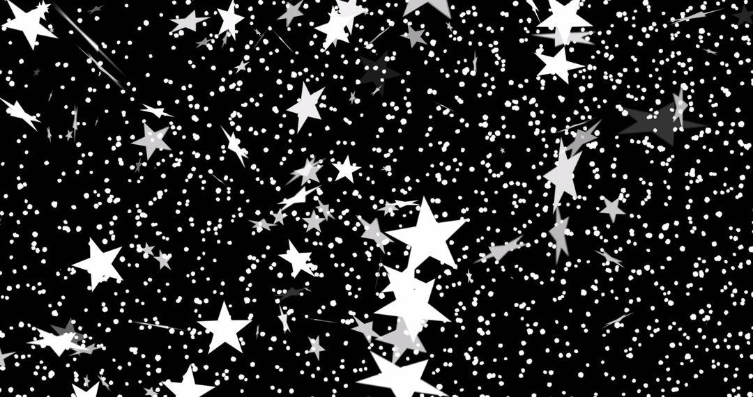 Galactic White Stars Scattering on Black Background