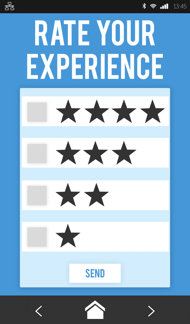 Digital Experience Rating Survey on Transparent Background