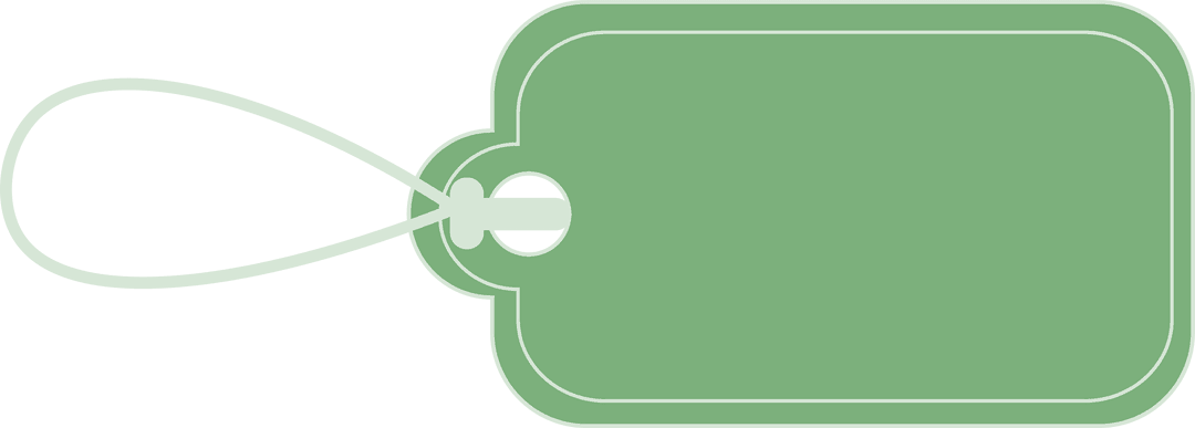 Green Label Logo with Copy Space on Transparent Background