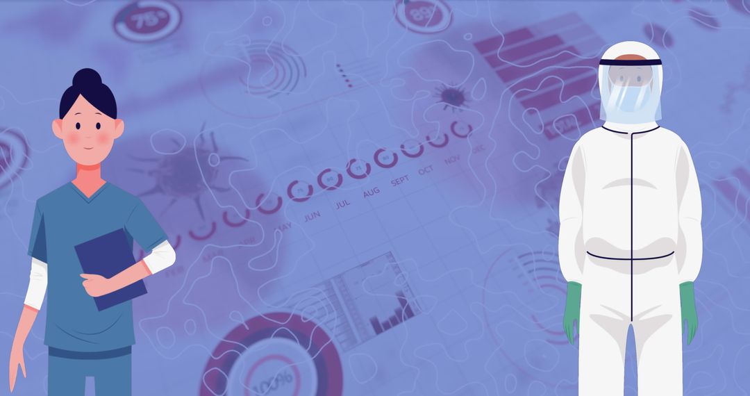 Healthcare Professionals Analyzing Pandemic Data