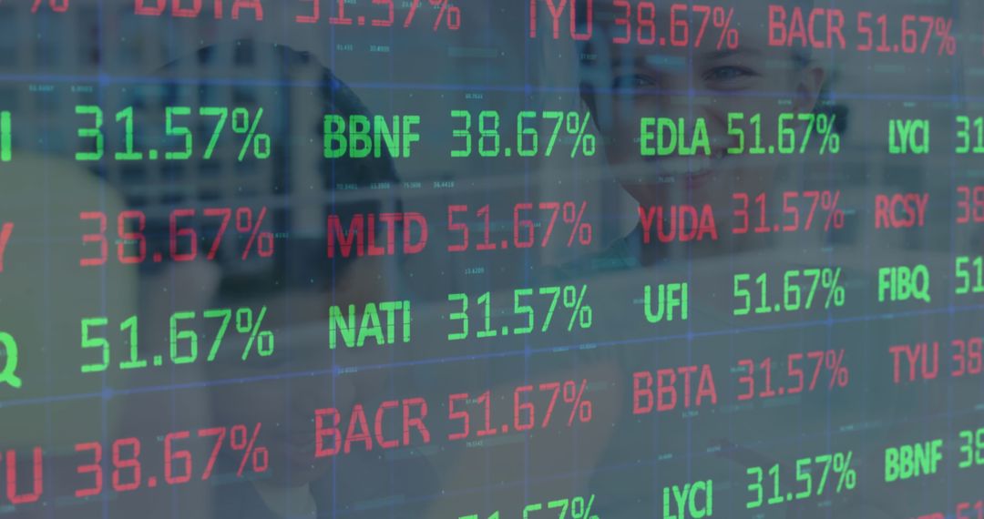 Financial Data Processing with Business People in Background