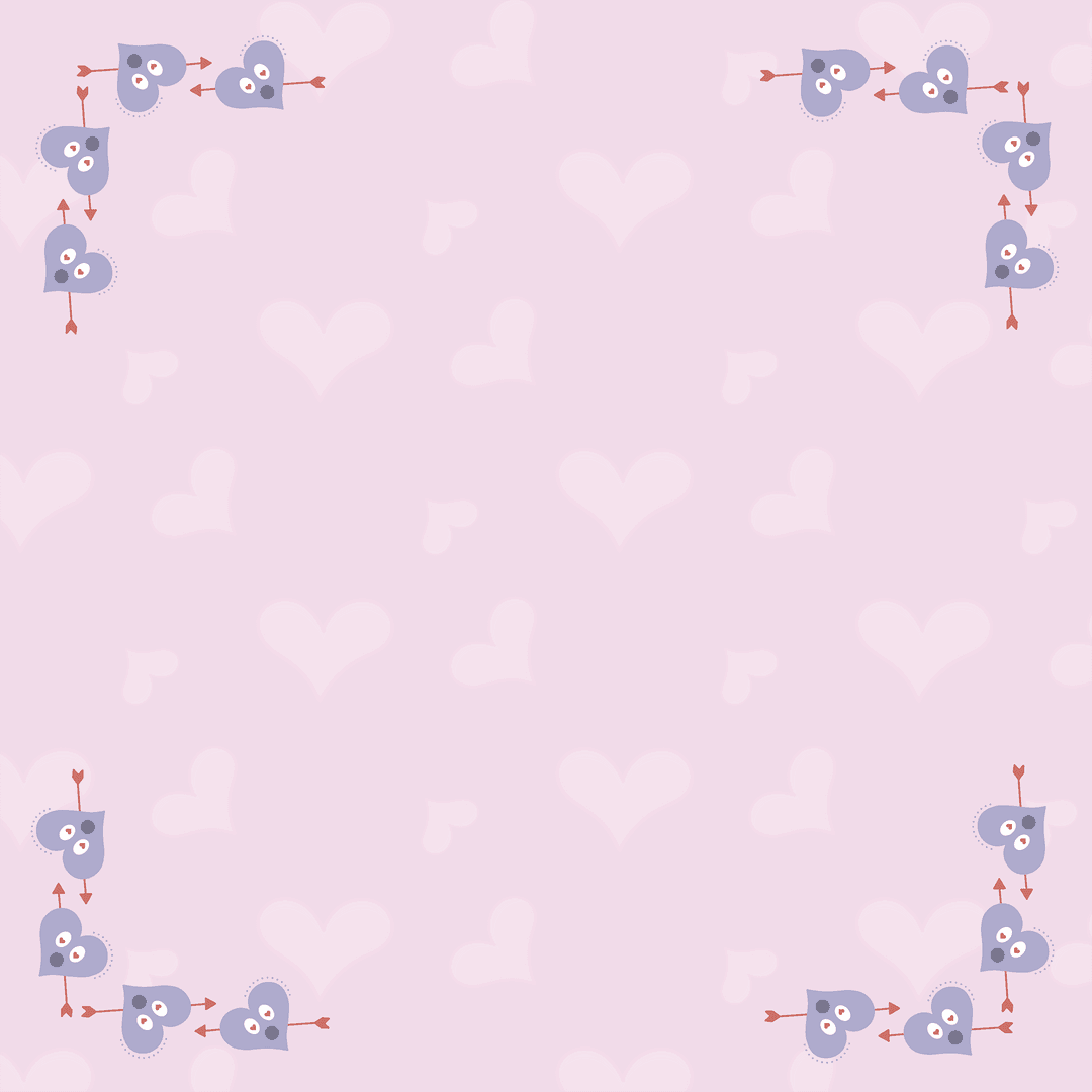 Heart Symbols and Copy Space on Pink & Transparent Background
