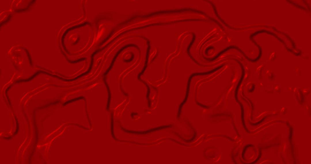 Abstract Glowing Red Liquid Patterns Forming Fluid Waves