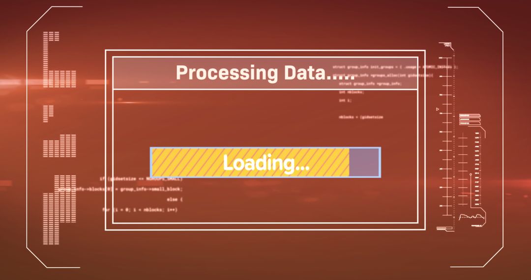 Digital Data Processing with Dynamic Loading Bar - Free Images, Stock Photos and Pictures on Pikwizard.com