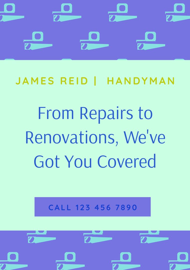 Handyman Services Promotional Flyer with Tools Pattern Background - Download Free Stock Templates Pikwizard.com