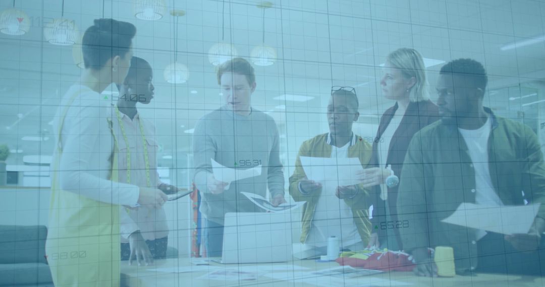 Dynamic Team Collaboration in Modern Open-Plan Office