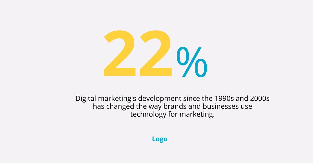 Bold percentage highlight on minimalist background