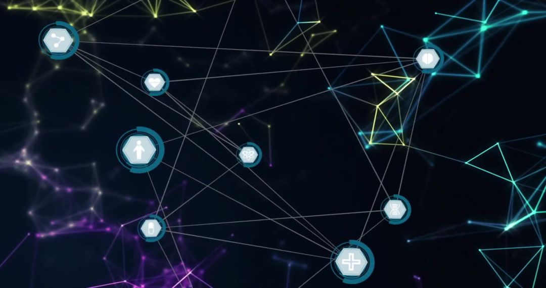 Futuristic Medical Icons Networking Healthcare Technology Concept